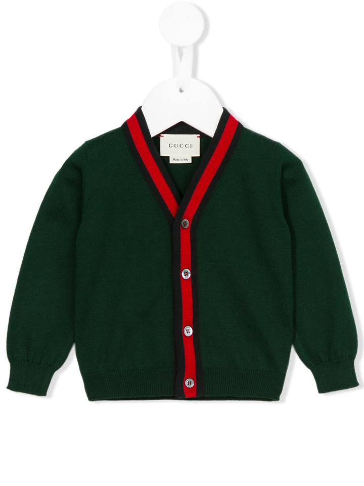 Gucci Kids - V-neck Cardigan - Kids - Cotton - 3-6 Mth, Green