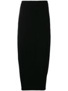 Isabel Benenato Long Fitted Skirt - Black