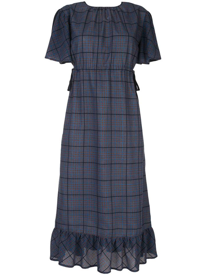 Guild Prime Hybrid Check Midi Dress - Blue