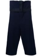 Maison Mihara Yasuhiro Drop-crotch Pinstripe Trousers, Men's, Size: 48, Blue, Wool