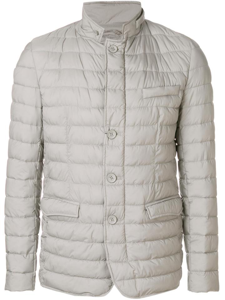 Herno Padded Button Up Jacket - Grey
