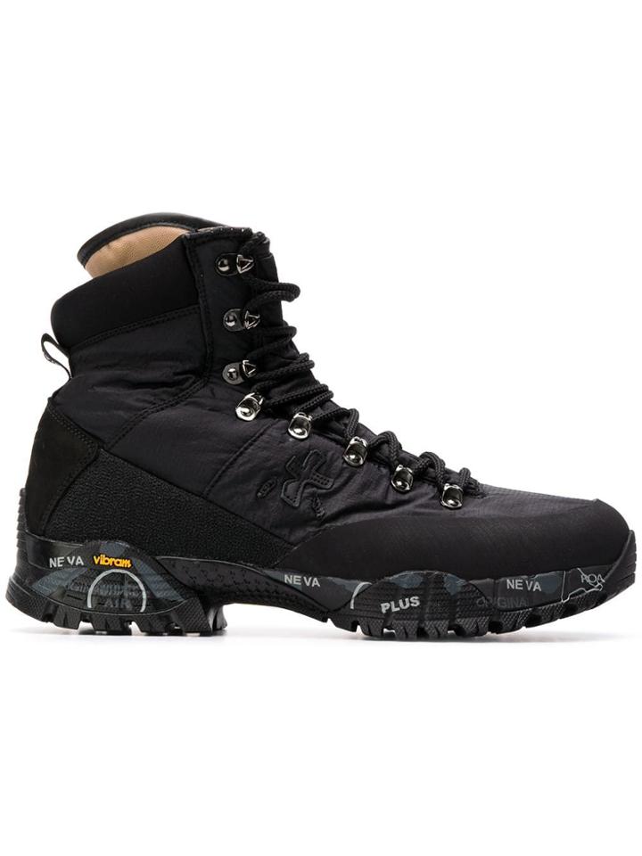 White Premiata Midtreck 128 Boots - Black
