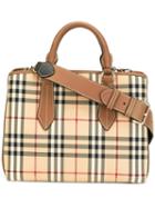 Burberry 'house Check' Shoulder Bag, Women's, Nude/neutrals, Polyamide/leather/polyester
