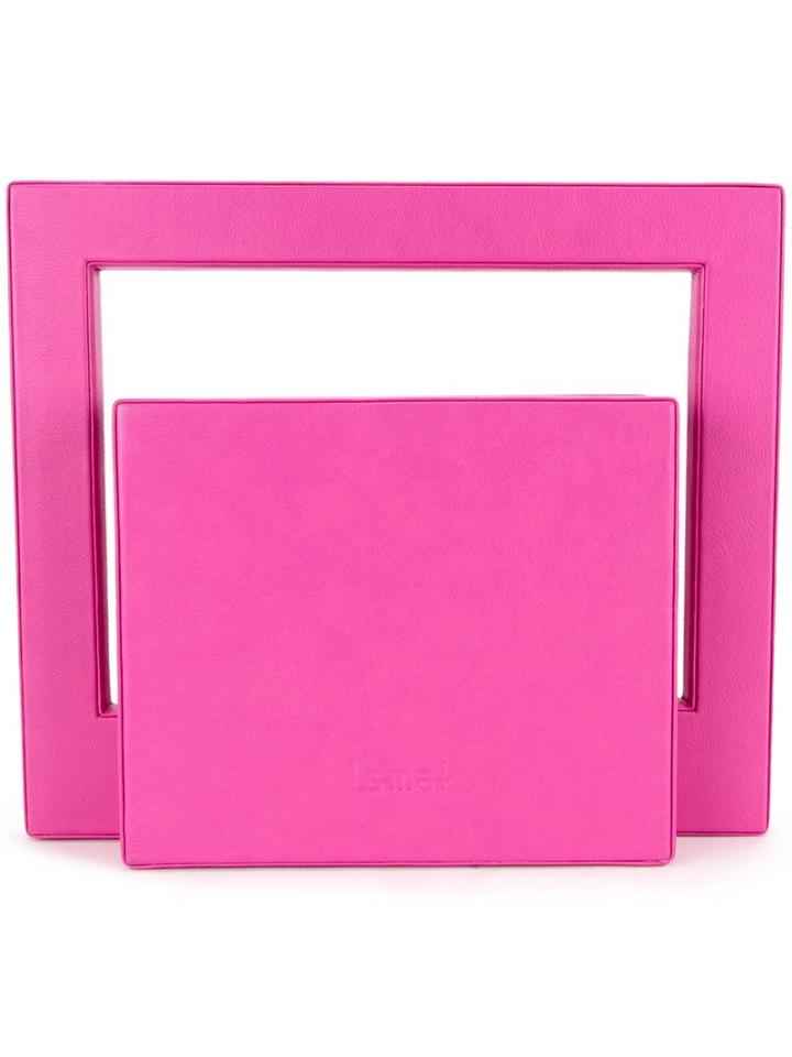 Lamat 'bauhaus' Clutch, Women's, Pink/purple, Leather/polyester