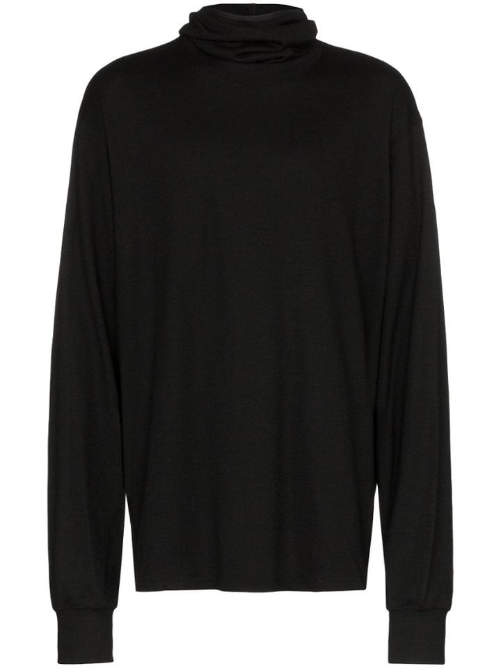 Portvel Bal Roll Neck Wool Jumper - Black