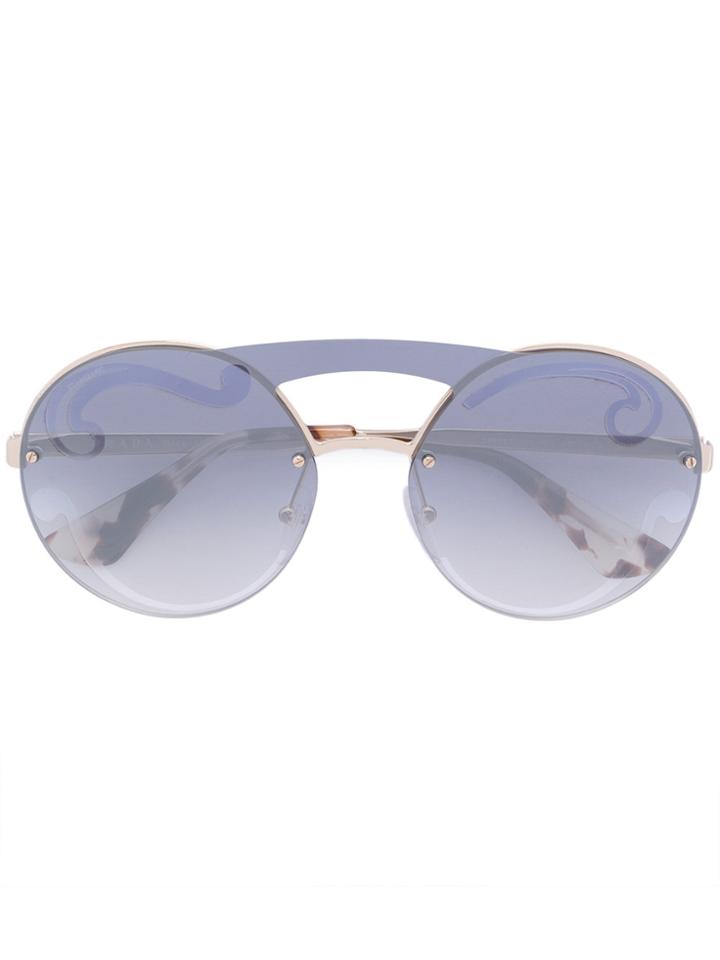 Prada Eyewear Oversized Frameless Sunglasses - Nude & Neutrals
