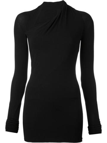Urban Zen Asymmetric Neck Blouse, Women's, Size: Small, Black, Viscose/spandex/elastane