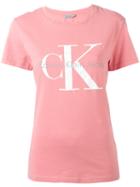 Calvin Klein Jeans Logo T-shirt, Women's, Size: Xs, Pink/purple, Cotton