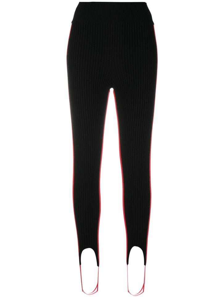 Calvin Klein 205w39nyc Ribbed Stirrup Leggings - Black