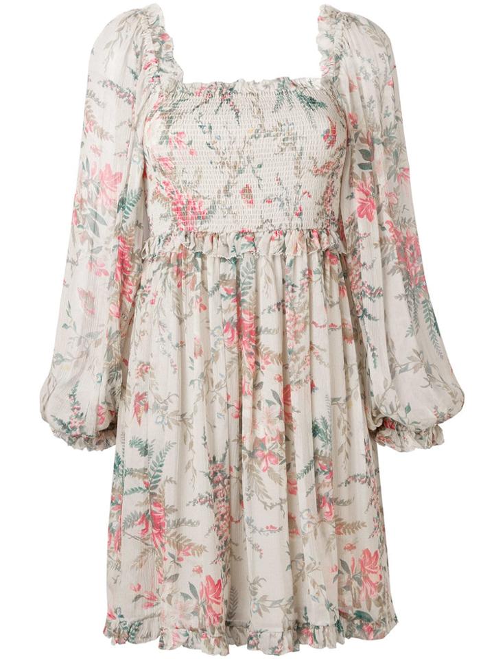 Zimmermann Floral Print Dress - Neutrals
