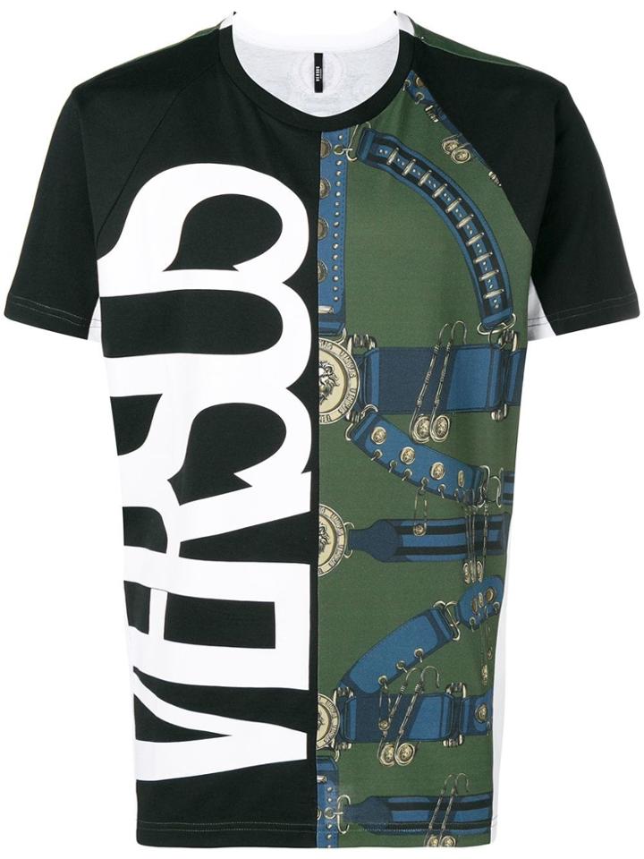 Versus Contrast Logo Patch T-shirt - Green