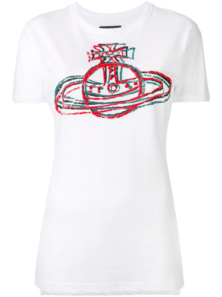Vivienne Westwood Anglomania Logo Print T-shirt, Women's, Size: Xs, White, Cotton