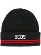 Gcds Logo Print Beanie, Men's, Black, Wool