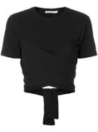 T By Alexander Wang Tie-back T-shirt - Black