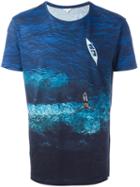 Orlebar Brown Printed T-shirt, Men's, Size: Medium, Blue, Cotton