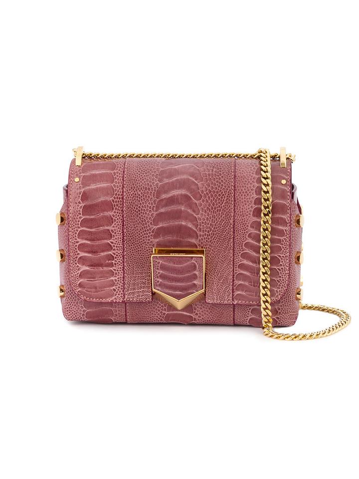 Jimmy Choo - Petite Lockett Shoulder Bag - Women - Leather/metal - One Size, Pink/purple, Leather/metal