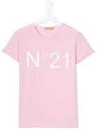 No21 Kids Logo Print T-shirt - Pink & Purple