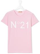 No21 Kids Logo Print T-shirt - Pink & Purple