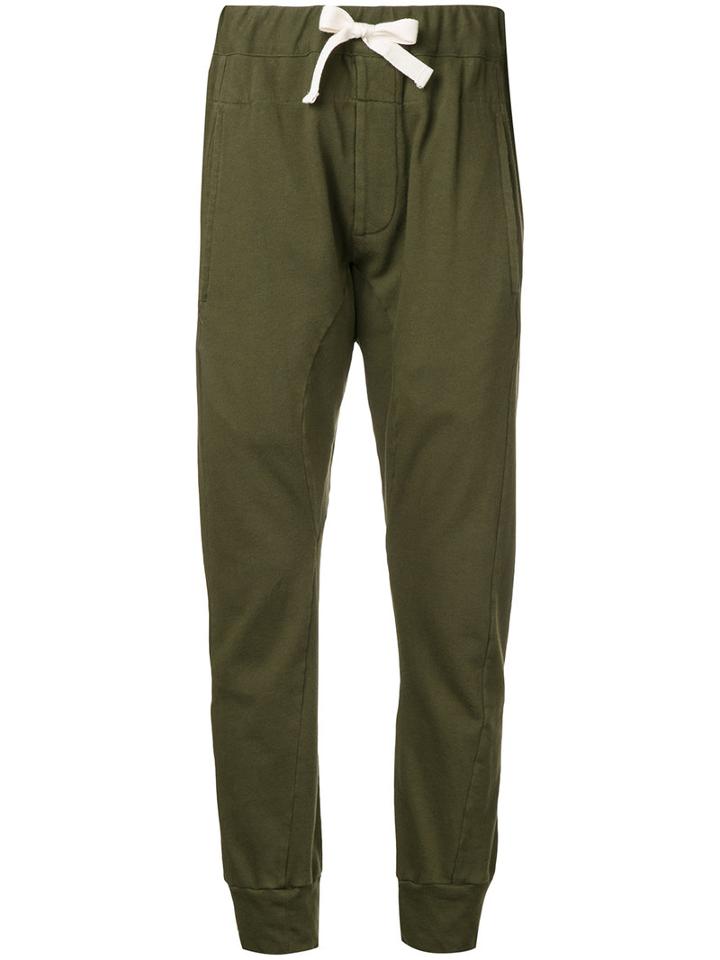 Bassike French Terry Cuffed Trousers, Women's, Size: 6, Green, Cotton