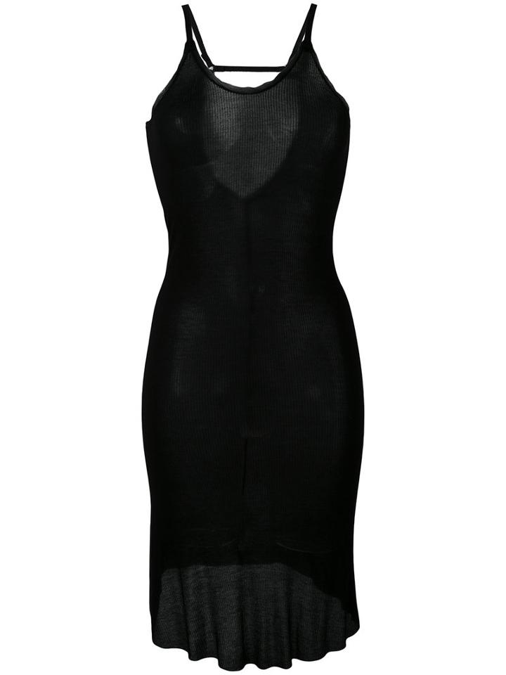 Alessandra Marchi - Longline Tank Top - Women - Silk/viscose - 42, Black, Silk/viscose