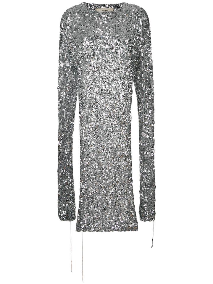 Ports 1961 Oversized Poncho Sweater - Metallic