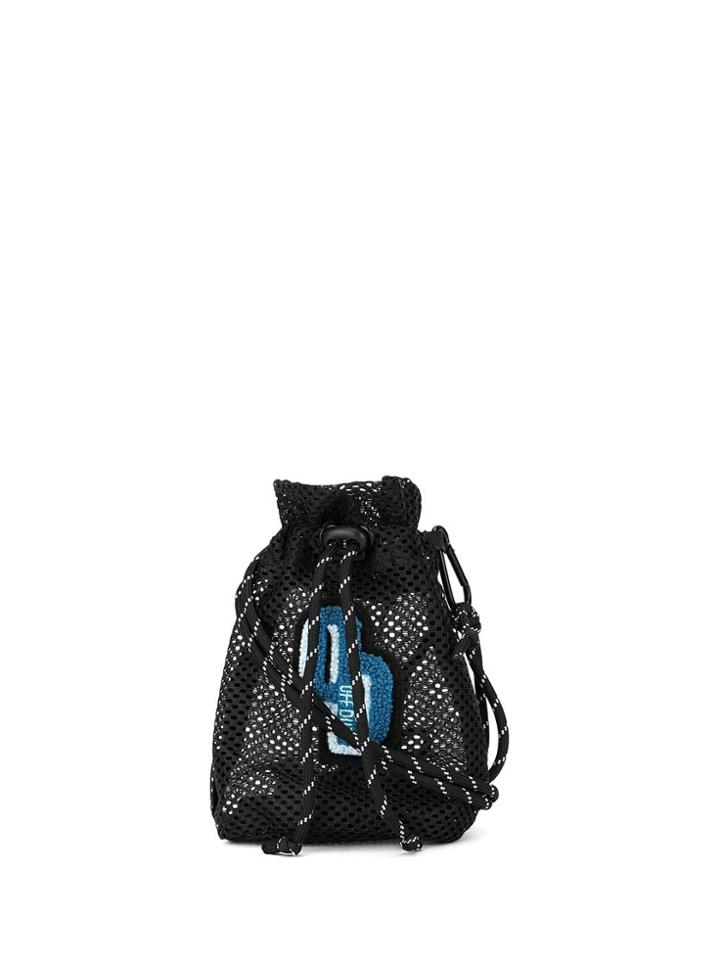 Off Duty Mesh Sling Bucket Bag - Black