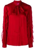 Blumarine Pussy Bow Blouse - Red