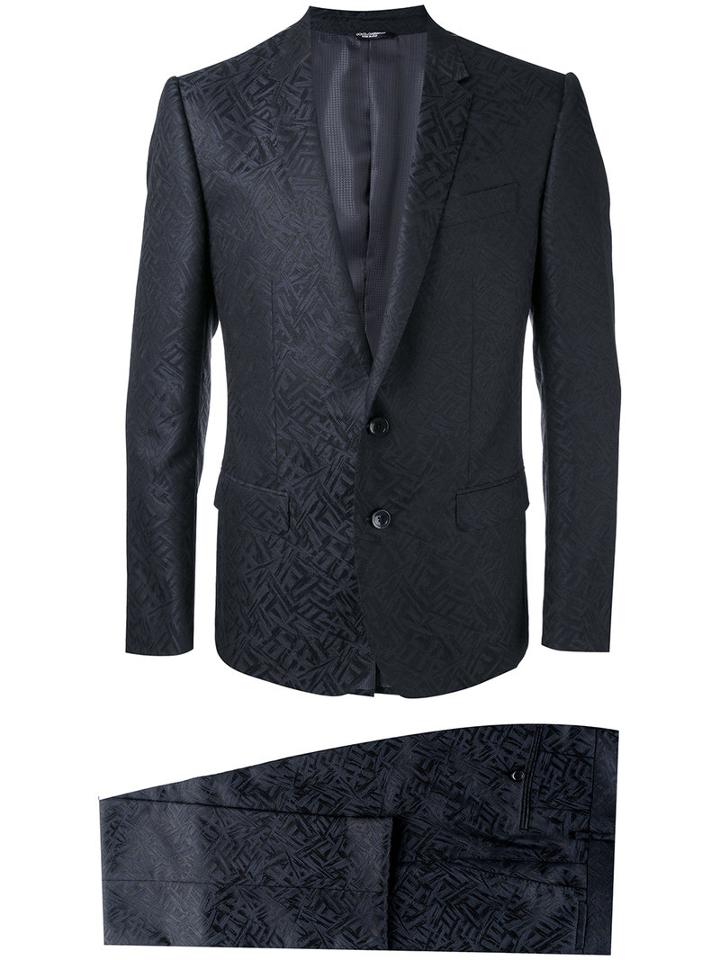 Dolce & Gabbana - Jacquard Martini Suit - Men - Silk/acetate/cupro/virgin Wool - 52, Blue, Silk/acetate/cupro/virgin Wool
