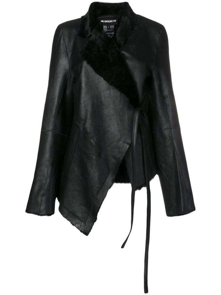 Ann Demeulemeester Asymmetric Wrap Jacket - Black