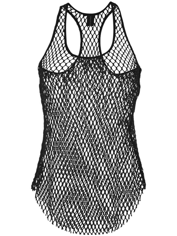 Alexandre Vauthier Mesh Tank Top - Black