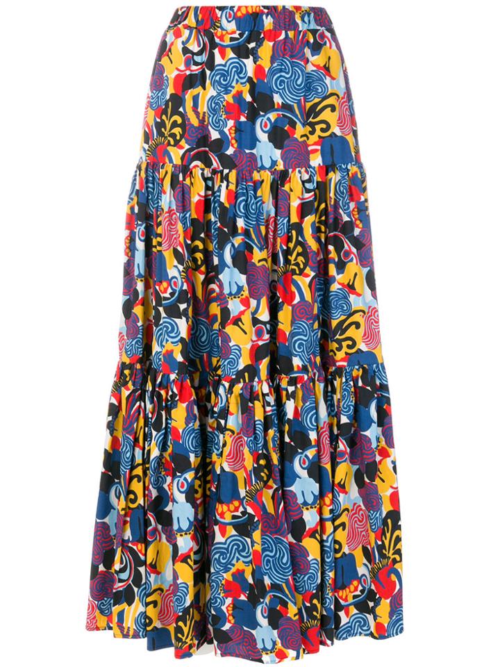 La Doublej Zoo Print Skirt - Multicolour