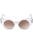 Barn's 'eye-liner Frame' Sunglasses - White