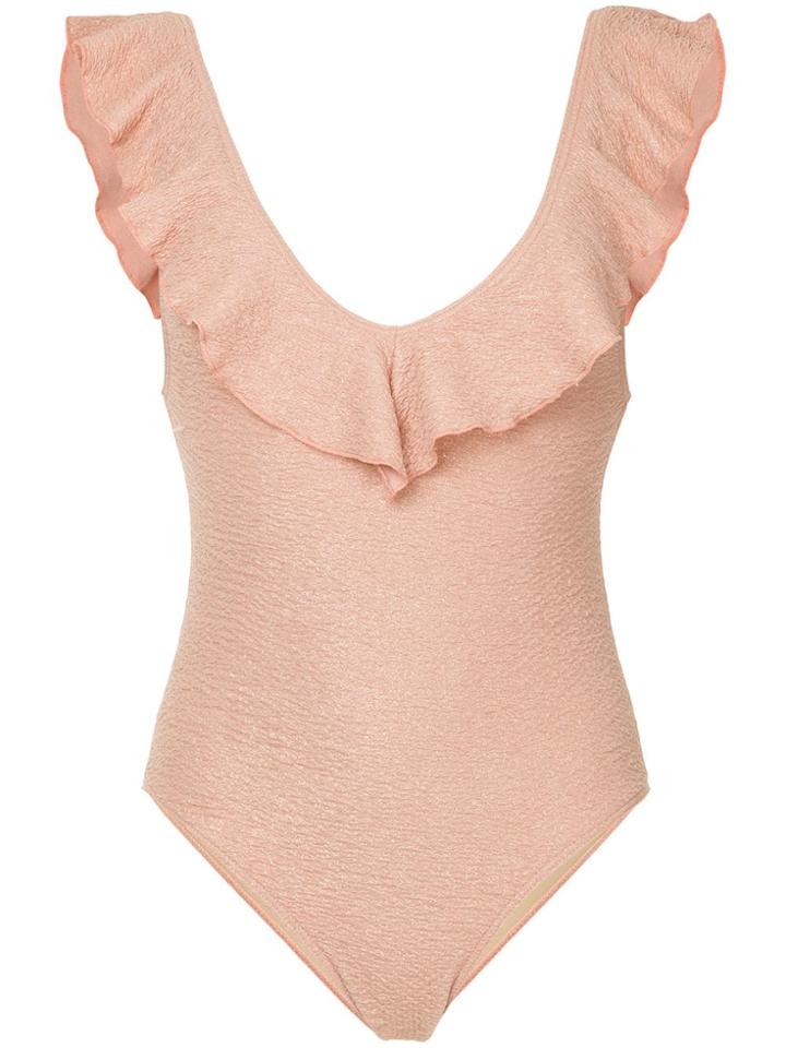 Suboo Frilled Swimsuit - Pink