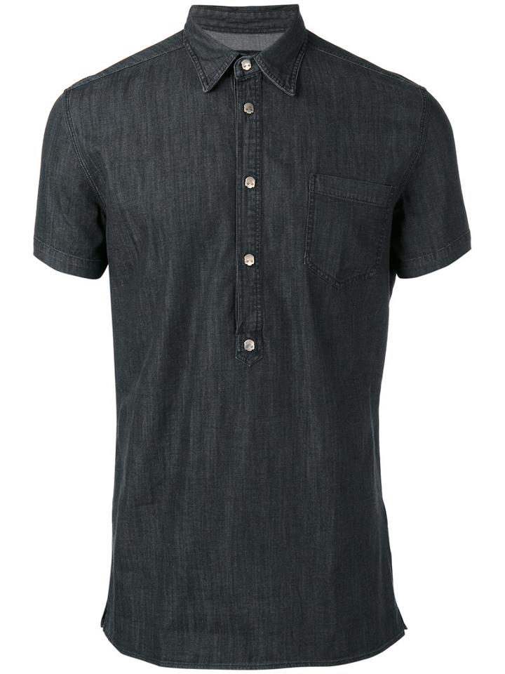 Hydrogen Denim Polo Shirt, Men's, Size: Xl, Grey, Cotton/spandex/elastane