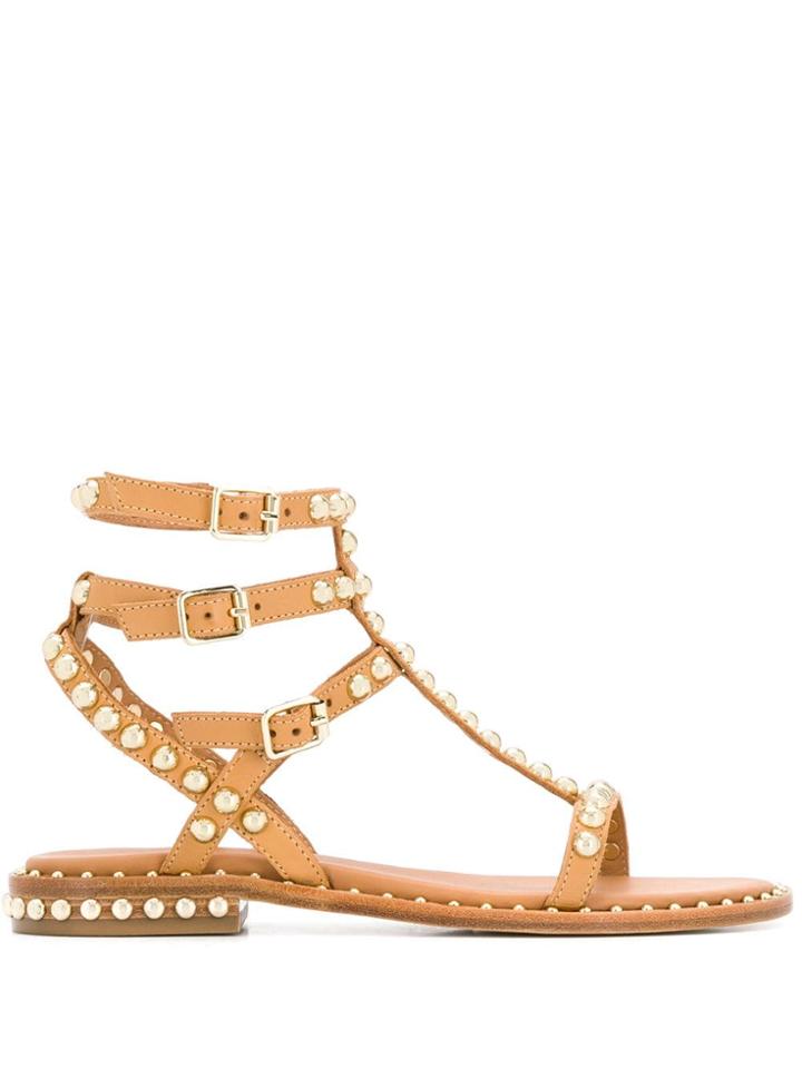 Ash Gladiator Studded Sandals - Neutrals