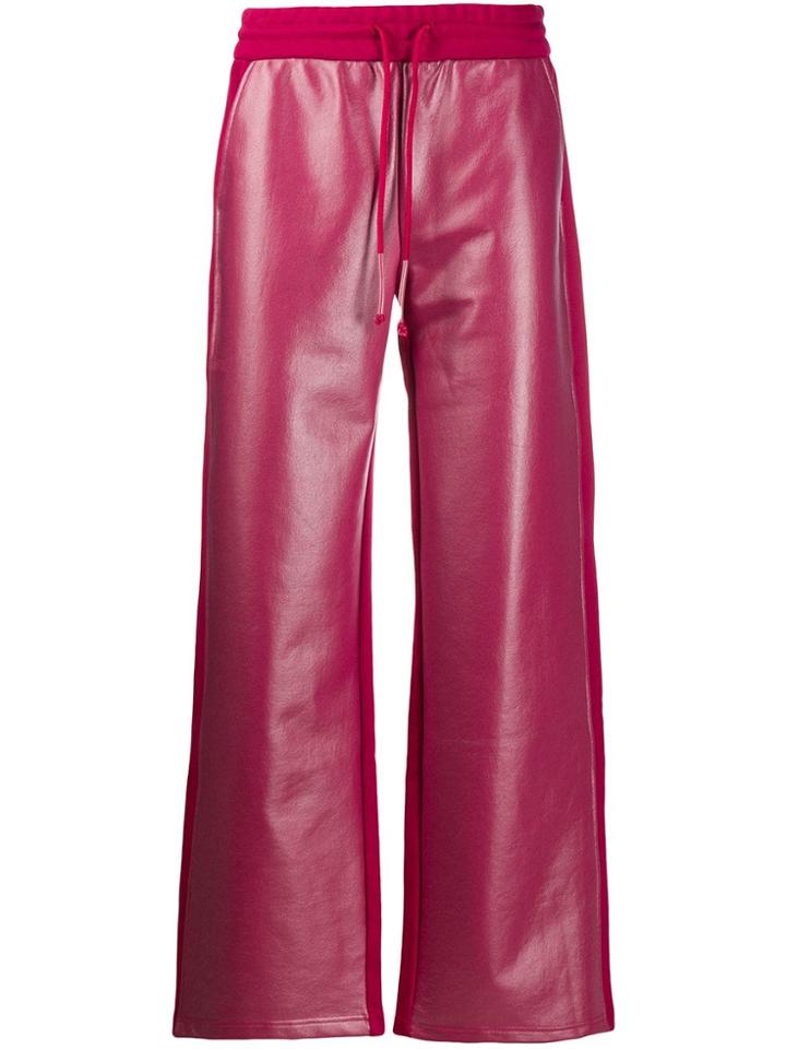 Wwwm Drawstring Wide Leg Trousers - Pink