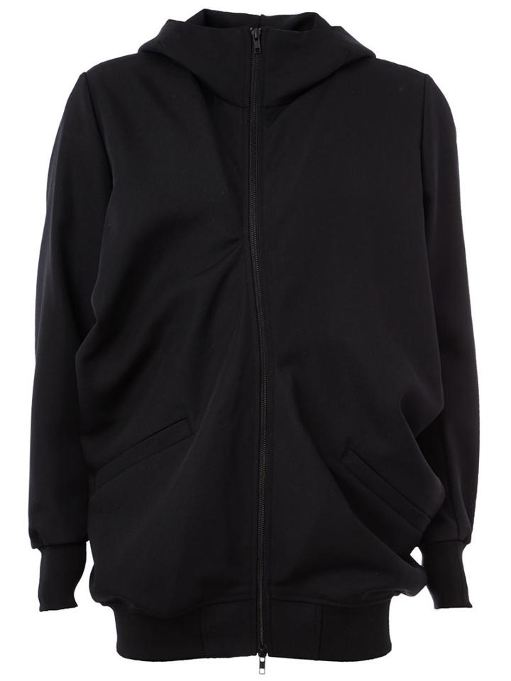 Moohong Zipped Hoodie, Men's, Size: 46, Black, Wool
