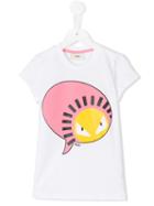 Fendi Kids Print T-shirt, Toddler Girl's, Size: 5 Yrs, White