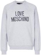 Love Moschino - Logo Print Sweatshirt - Men - Cotton/spandex/elastane - M, Grey, Cotton/spandex/elastane
