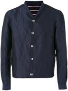 Giorgio Armani - Cropped Lightweight Jacket - Men - Silk/cotton/cupro/metallic Fibre - 50, Blue, Silk/cotton/cupro/metallic Fibre