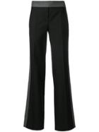 Paco Rabanne Wide-leg Trousers With Side Band - Black