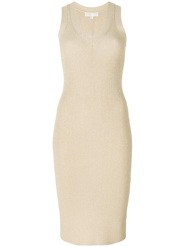 Michael Michael Kors Ribbed Knit Dress - Nude & Neutrals