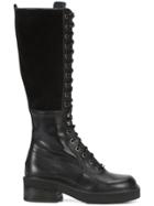 See By Chloé Knee High Combat Boots - Black