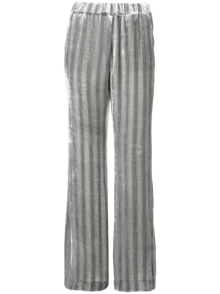 Dorothee Schumacher Striped Velvet Trousers - Grey