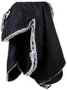 Comme Des Garçons Asymmetric Pinstripe Skirt - Blue