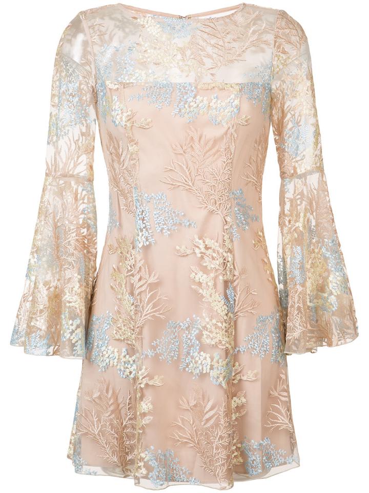 Jay Godfrey - Floral Layer Dress - Women - Polyester - 2, Nude/neutrals, Polyester