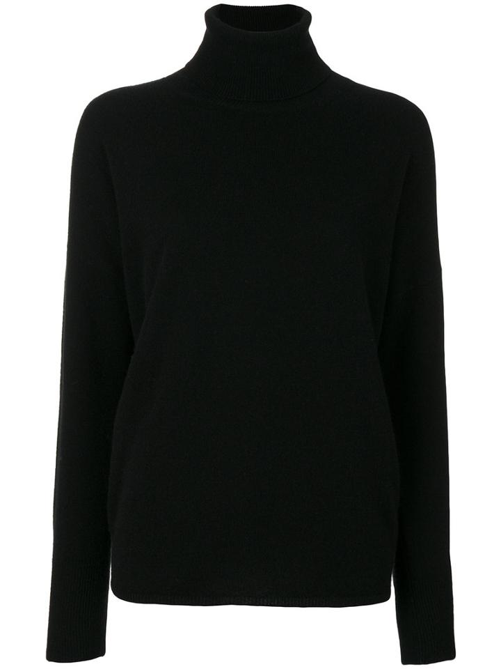 Incentive! Cashmere - Oversized Roll Neck Jumper - Women - Cashmere - L, Black, Cashmere