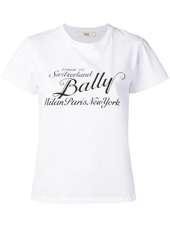 Bally Archive Label Print T-shirt - White