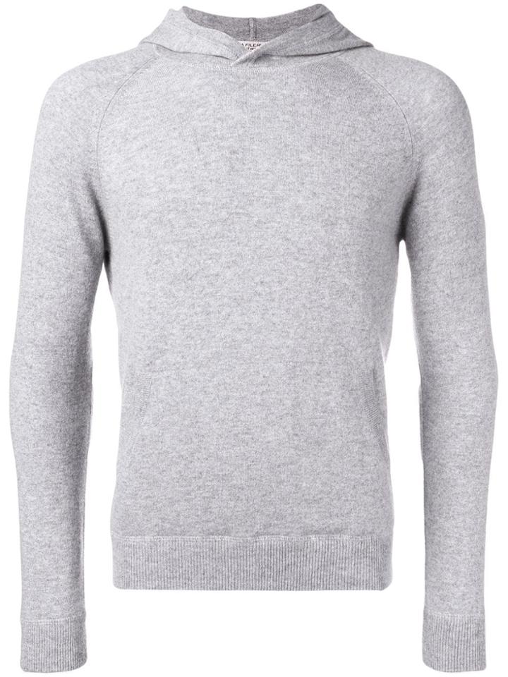La Fileria For D'aniello Cashmere Slim-fit Hoodie - Grey