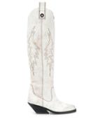 Diesel Over The Knee Western Boots - White